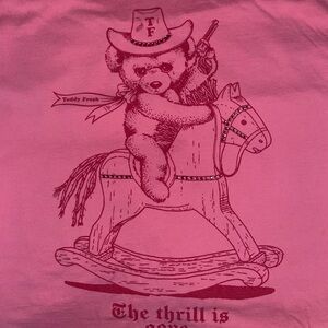 Teddy Fresh Pink Cowboy Bear Unisex Long Sleeve T-Shirt